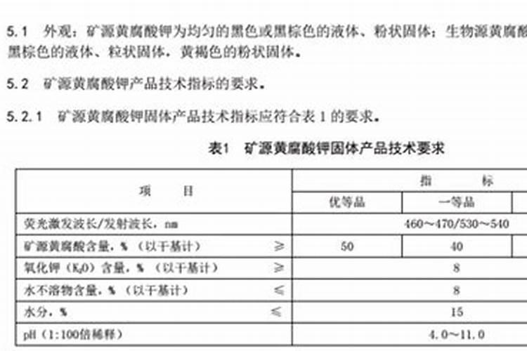 矿源黄腐酸钾国家执行标准怎么查